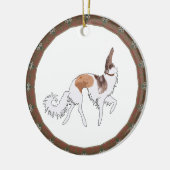 Sable Prancing Borzoi Weihnachtsschmuck (Links)