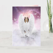 Sable Rough Collie Angel - Beileidsbekleidung für  Karte (Vorderseite)