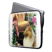 Sable Rough Collie Art Laptopschutzhülle (Vorderseite Links)