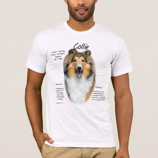 Sable Rough Collie Begegnung mit der Rasse T-Shirt (Vorderseite)