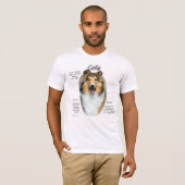 Sable Rough Collie Begegnung mit der Rasse T-Shirt (Vorne ganz)