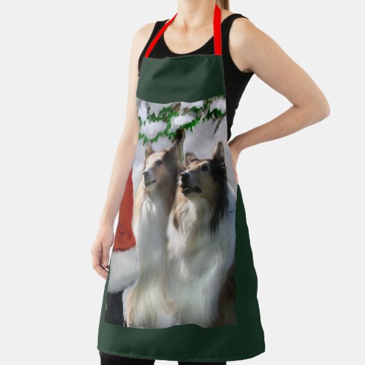 Sable Rough Collie Christmas Geschenke Schürze (InSitu)