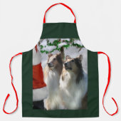 Sable Rough Collie Christmas Geschenke Schürze (Vorderseite)