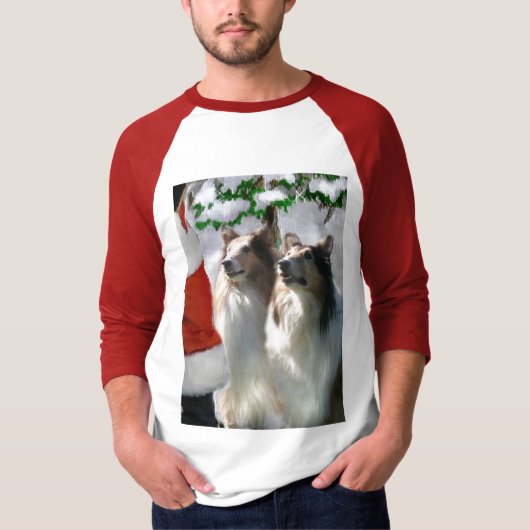 Sable Rough Collie Christmas Geschenke T-Shirt (Vorderseite)