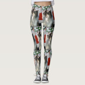 Sable Rough Collie Christmas Leggings (Vorderseite)
