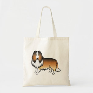 Sable Rough Collie Cute Cartoon Dog Tragetasche