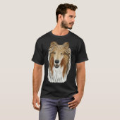 Sable Rough Collie Dog T-Shirt (Vorne ganz)