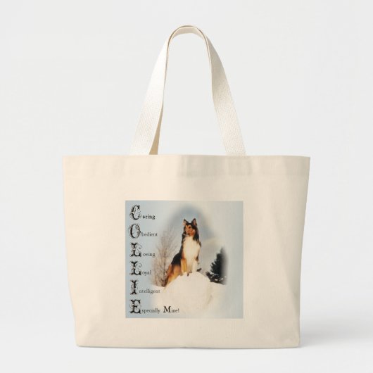 Sable Rough Collie Geschenke Jumbo Stoffbeutel (Vorne)