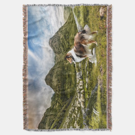 Sable Rough Collie, Lamb & Sheep - Personalisiert Decke (Vorderseite Vertikal)