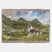 Sable Rough Collie, Lamb & Sheep - Personalisiert Decke (Vorderseite)