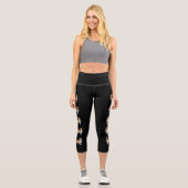 Sable Rough Collie Niedlich Cartoon Dog Capri Leggings (Vorderseite)