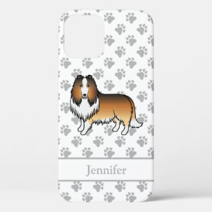 Sable Rough Collie Niedlich Cartoon Dog & Name Case-Mate iPhone Hülle