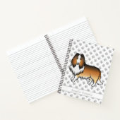 Sable Rough Collie Niedlich Cartoon Dog & Name Notizblock (Innenseite)