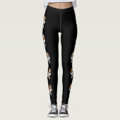 Sable Rough Collie Niedlich Cartoon Hunde Leggings (Vorderseite)