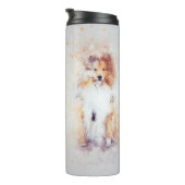 Sable Rough Collie Puppy Thermosbecher (Nach rechts gedreht)