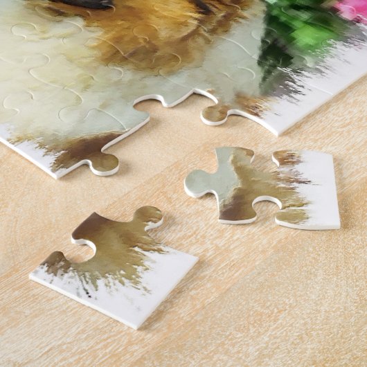 Sable Rough Collie wo Liebe wächst Puzzle (Seite)