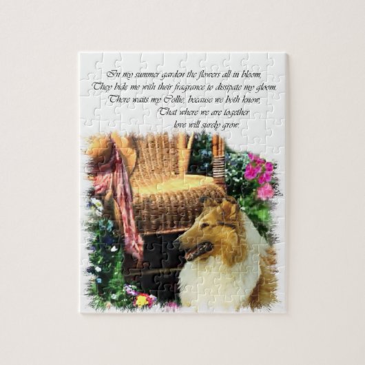 Sable Rough Collie wo Liebe wächst Puzzle (Vertikal)