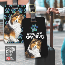 SABLE Sheltie • ArtMuse Journey-Serie Gepäckanhänger