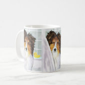 Sable Sheltie Bath Kaffeetasse (Vorderseite Links)
