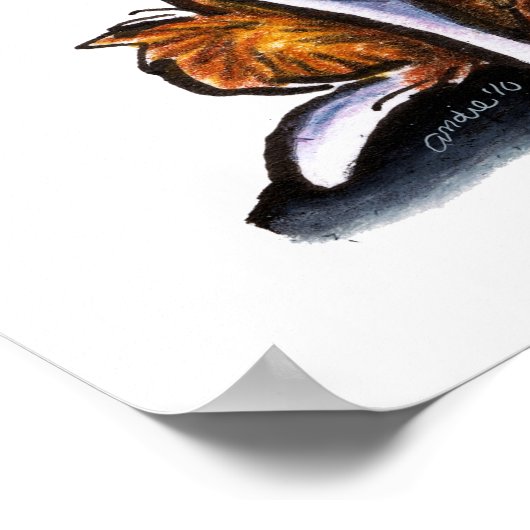 Sable Sheltie Shetland Sheepdog Setzt Hübsch Poster (Ecke)