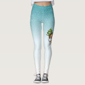 Sable Shetland Sheepdog im Winterwald Leggings (Vorderseite)