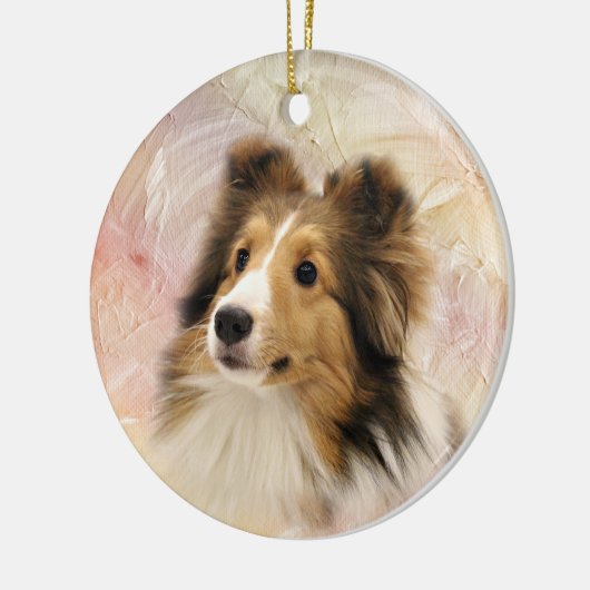Sable Shetland Sheepdog Keramikornament (Links)