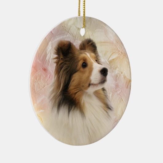 Sable Shetland Sheepdog Keramikornament (Rechts)