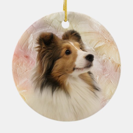 Sable Shetland Sheepdog Keramikornament (Hinten)