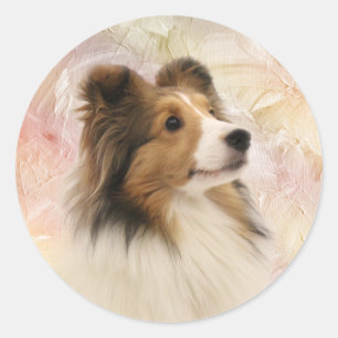 Sable Shetland Sheepdog Runder Aufkleber