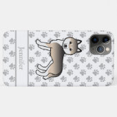 Sable Siberian Husky Cartoon Dog & Name Case-Mate iPhone Hülle (Rückseite (Horizontal))