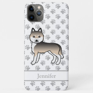 Sable Siberian Husky Cartoon Hund & Name Case-Mate iPhone Hülle