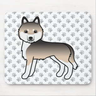 Sable Sibirischer Husky Süßer Cartoon-Hund Mousepad