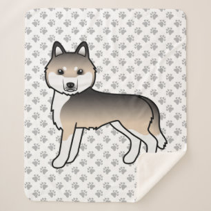Sable Sibirischer Husky Süßer Cartoon-Hund Sherpadecke