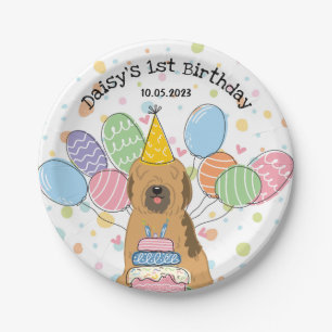 Sable Tibeter Terrier Birthday Party Paper Teller