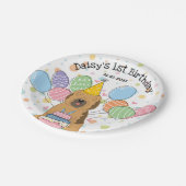 Sable Tibeter Terrier Birthday Party Paper Teller (Schrägansicht)