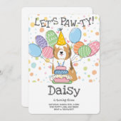 Sable White Tibeter Terrier Dog Birthday Party Einladung (Vorne/Hinten)