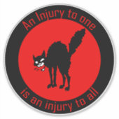 Sabo Tabby Eine Verletzung an einem ist eine Verle Aufkleber (Vorderseite)