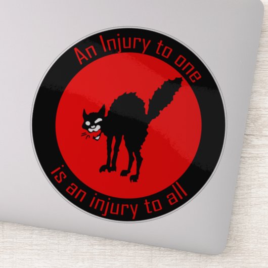 Sabo Tabby Eine Verletzung an einem ist eine Verle Aufkleber (Detail)