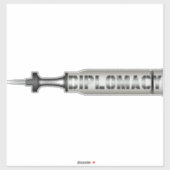 "SABOT DIPLOMACY", kundenspezifischer Schnitt Viny Aufkleber (Blatt)