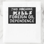 Sabotage-Aufkleber: Abhängigkeit von ausländischem Rechteckiger Aufkleber (Tasche)