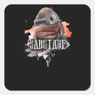 Sabotage Quadratischer Aufkleber