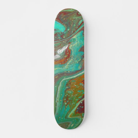 Sabre Dance 3 Green Red Abstrakt Skateboard Deck (Vorne)
