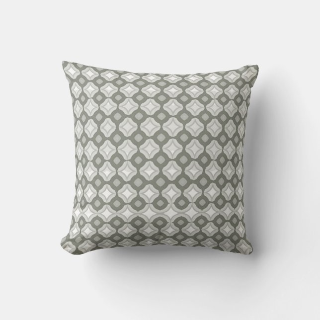 Sabre Gray Throw Pillow Kissen (Vorderseite)
