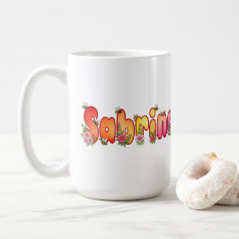 Sabrina - Blumen- und Bienen-Design-Tasse Kaffeetasse