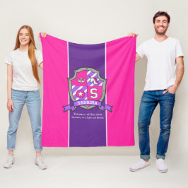 Sabrina Buchstabe S Name bedeutet Schild pink lila Fleecedecke