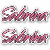 Sabrina faded pink Aufkleber Sticker Stickerset (Vorderseite)