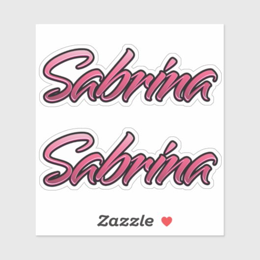 Sabrina faded pink Aufkleber Sticker Stickerset (Blatt)