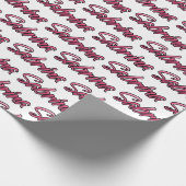 Sabrina faded pink personalisiertes Geschenkpapier (Ecke)