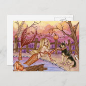 Sabrina - Herbstmermaid Postkarte (Vorne/Hinten)