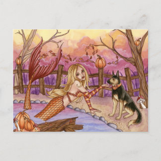 Sabrina - Herbstmermaid Postkarte